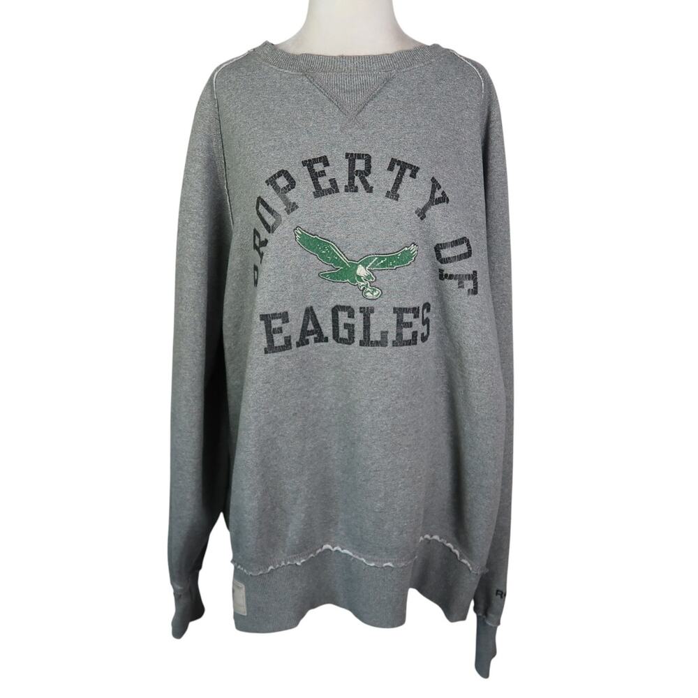 Reebok NFL Vintage Philadelphia Eagles Football Grey Sweatshirt L